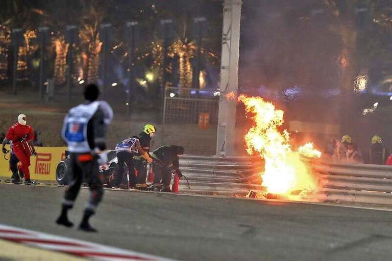 Grosjean accident de F1