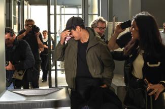 Le footballeur Wissam Ben Yedder à Nice, lors de son procès